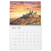 Dreaming of Spain | 2026 水彩画旅行アート カレンダー (2月 2027)