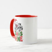 Dreaming of Xmas Wine – Festive Santa マグカップ (正面左)