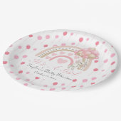 Dreaming Pink女の子の赤ちゃんシャワー ペーパープレート (アングル)