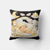Dreamland Baby Pillow – Cute Animals & Sleeping  クッション (裏面)