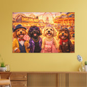Dreamland Cockapoo Canvas Art – Vintage Fair Dog  キャンバスプリント (インサイチュ (リビング))