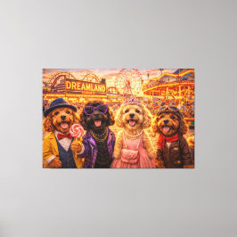 Dreamland Cockapoo Canvas Art – Vintage Fair Dog  キャンバスプリント