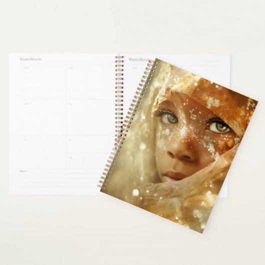 Dreamlike Children Portrait | Golden Veil Gaze プランナー手帳 (ディスプレー)