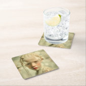 Dreamlike Children Portrait Whispered Light Child スクエアペーパーコースター (インサイチュ)