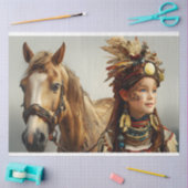 Dreamlike Exposure Of a Native Girl And Horse 薄葉紙 (クラフト)
