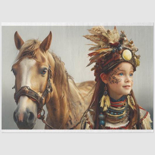 Dreamlike Exposure Of a Native Girl And Horse 薄葉紙 (正面)