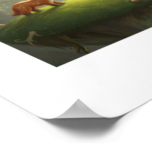 Dreamlike forest scene ポスター (角)