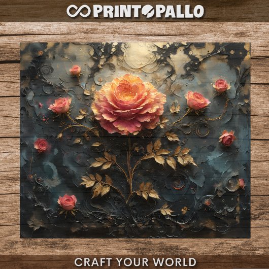 Dreamlike Roses - Decoupage  ラッピングペーパーシート