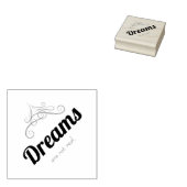 Dreams are not real ラバースタンプ (押印)