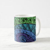 Dreams In Blue Abstract Coffee Mug コーヒーマグカップ (正面右)