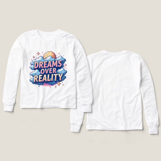 Dreams Over Reality – Cloud Aesthetic Design (デザイン 正面&背面)