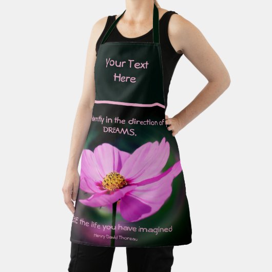 Dreams Quote Cosmos Flower Inspirational   エプロン (インサイチュ)