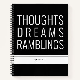 Dreams Ramblings Thoughts パーソナライズされた Journal ノートブック