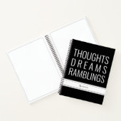 Dreams Ramblings Thoughts パーソナライズされた Journal ノートブック (内部)