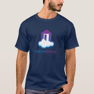 DREAMSCAPEの基礎ロゴの暗い人のTシャツ Tシャツ