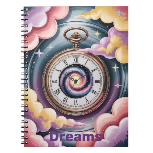 Dreamscape Antique Watch Dreams Spiral Notebook ノートブック (正面)