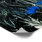 Dreamscape Blue Wildflower Field Wall Art モダン - ポスター (角)