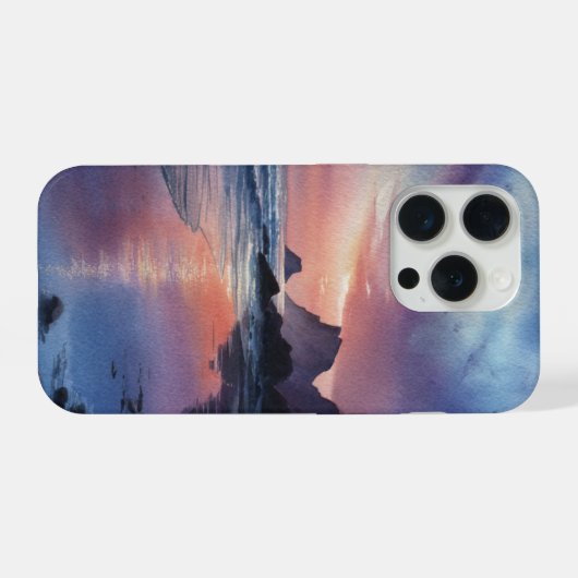 Dreamscape Coastal Sunset Cover iPhone 15  iPhoneケース (裏面横)