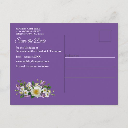 Dreamscape Wisteriaの花のまわりにをポータル 案内ポストカード (裏面)