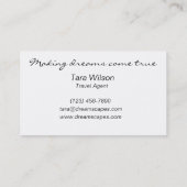 dreamscapes 名刺 (裏面)