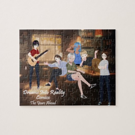DreamsIntoRealityComicsバーカバーアート ジグソーパズル (横)