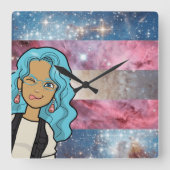 DreamsIntoRealityComics Ashlyn Tempestカバーアート スクエア壁時計 (正面)