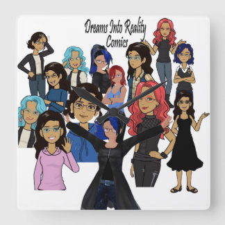 DreamsIntoRealityComics Ashlyn Tempestカバーアート スクエア壁時計