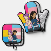 DreamsIntoRealityComics Just the 2 of Us Cover Art 鍋つかみ&鍋敷きセット (正面/裏面)