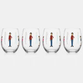 DreamsIntoRealityComics The Fam Cover Art ステムなしワイングラス (正面)