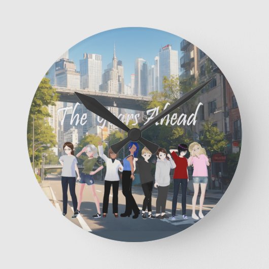 DreamsIntoRealityComics The Year Ahead Cover Art ラウンド壁時計 (正面)
