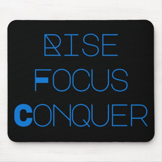 Dreamtech_Inc: Rise, Focus, Conquer デスクマット マウスパッド (正面)