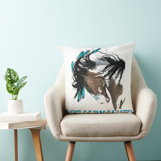 DreamWalker Horse Pillow by AmyLyn Bihrle クッション (椅子)