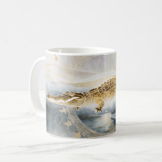 Dreamwoven Guardian Alligator Mug コーヒーマグカップ (正面左)