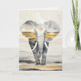 Dreamwoven Guardian Elephant Greeting Card カード