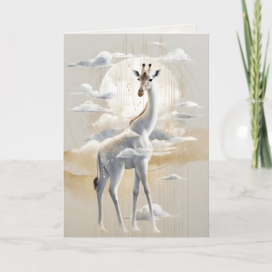 Dreamwoven Guardian Giraffe Greeting Card カード (正面)