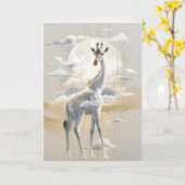 Dreamwoven Guardian Giraffe Greeting Card カード (黄色い花)