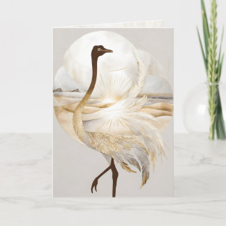 Dreamwoven Guardian Ostrich Greeting Card カード