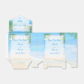 Dreamyビーチ結婚式Save The Date フェイバーボックス (折り畳みなし)