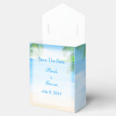Dreamyビーチ結婚式Save The Date フェイバーボックス (オープン)