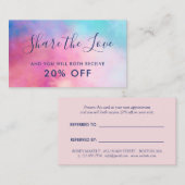 Dreamy抽象芸術Pastels紹介カード 紹介カード (正面/裏面)