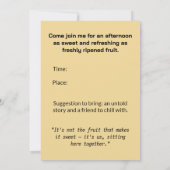 Dreamy Afternoon Invitation – Sweet Fruit & Friend 招待状 (裏面)