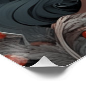 Dreamy AI Art Animeオートクチュール:ヴィンテージスタイルLBD ポスター (コーナー)