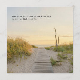 Dreamy and soft beach nature aesthetic, greeting カード