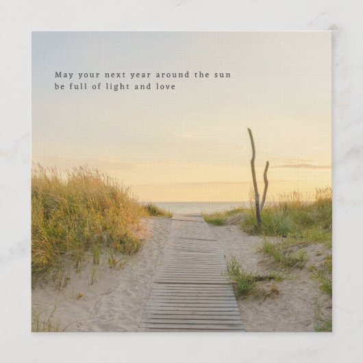 Dreamy and soft beach nature aesthetic, greeting カード (正面)