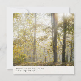 Dreamy and soft forest nature aesthetic, greeting カード