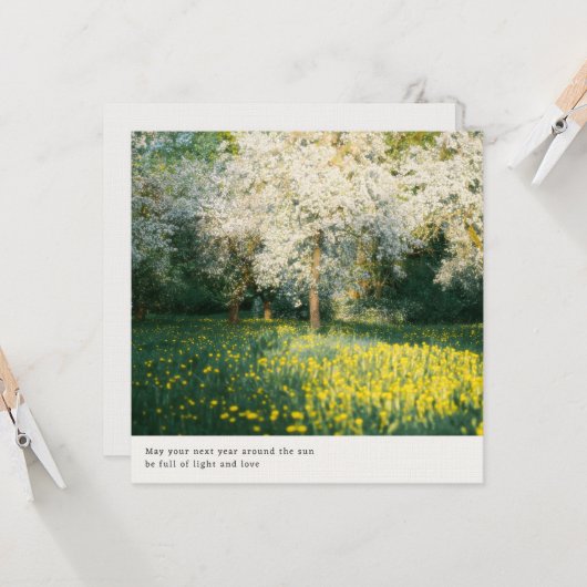 Dreamy and soft Spring Blossoms aesthetic greeting カード (正面/裏面インサイチュ)