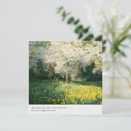 Dreamy and soft Spring Blossoms aesthetic greeting カード (スタンド正面)