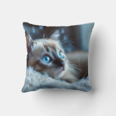 Dreamy art and Cute Kitten Pillow 2 sides  クッション (裏面)