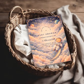 Dreamy Astronaut Cloudscape Baby Shower 招待状