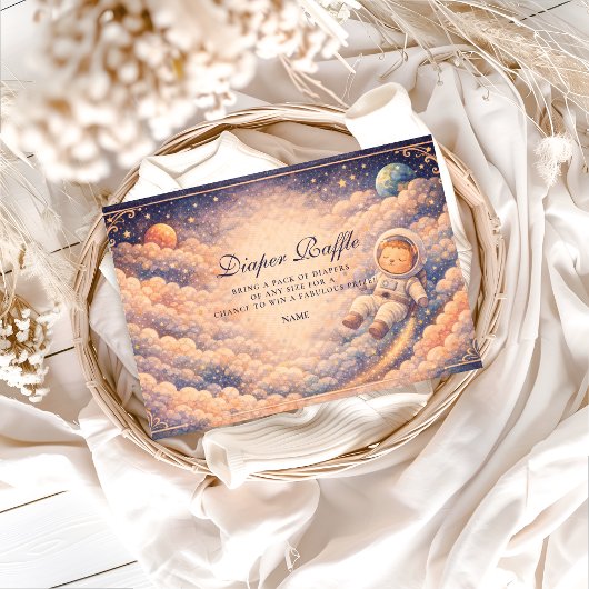 Dreamy Astronaut Cloudscape Diapper Raffle  エンクロージャーカード
